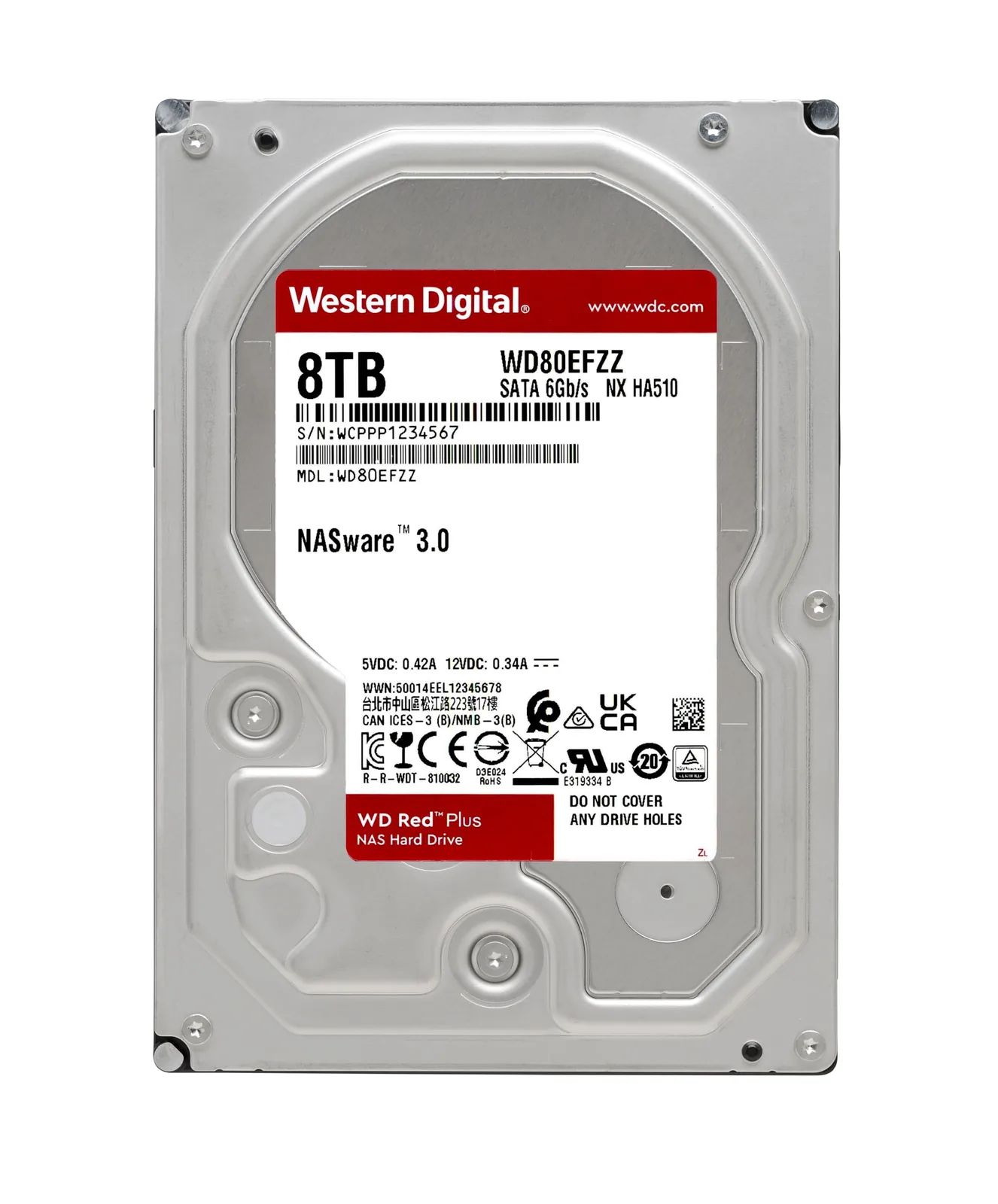 Western Digital Red Plus 8TB NAS Hard Drive